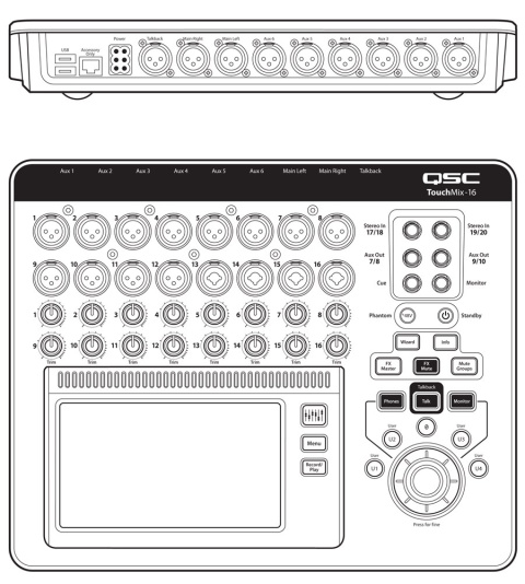 QSC - TouchMix 16 - kompaktowy mixer cyfrowy QSC - TouchMix 16 - kompaktowy mixer cyfrowy
