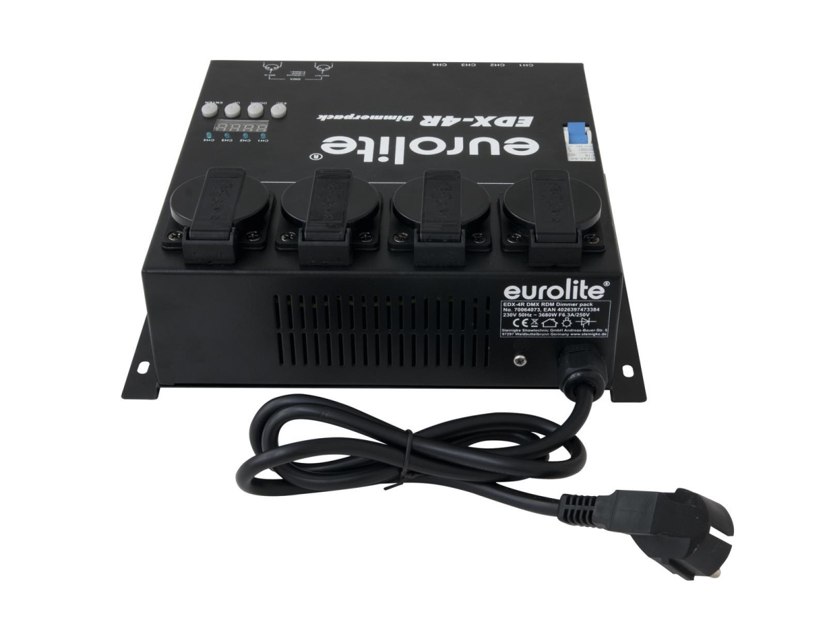 EUROLITE - Sterownik, dimmer pack EDX-4R DMX RDM - Dystrybutor Eurolite EUROLITE - Sterownik, dimmer pack EDX-4R DMX RDM - Dystrybutor Eurolite