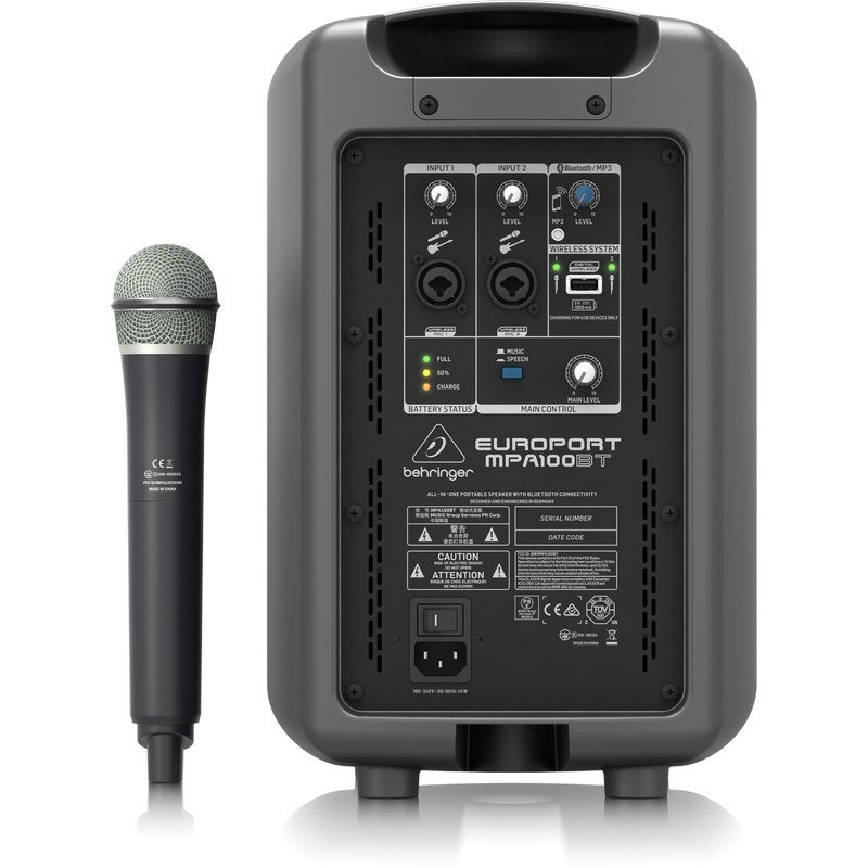 BEHRINGER MPA100BT - system nagłośnieniowy BEHRINGER MPA100BT - system nagłośnieniowy