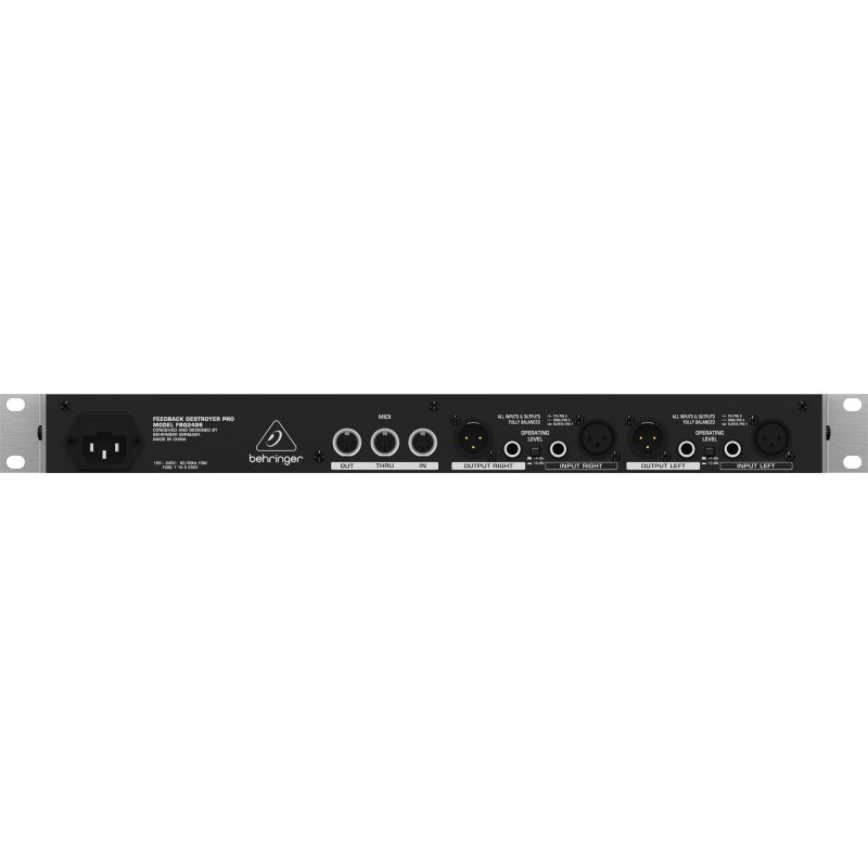 BEHRINGER FBQ2496 - eliminator sprzężeń/korektor parametryczny BEHRINGER FBQ2496 - eliminator sprzężeń/korektor parametryczny