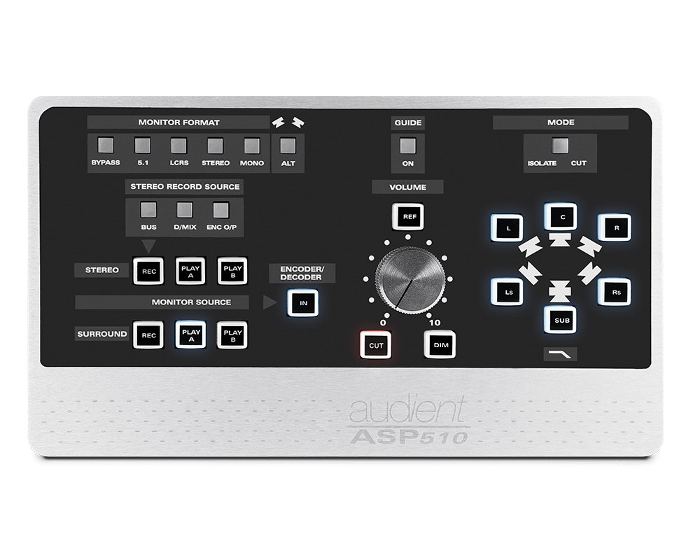Audient ASP510 - kontroler monitorów dla dźwięku przestrzennego