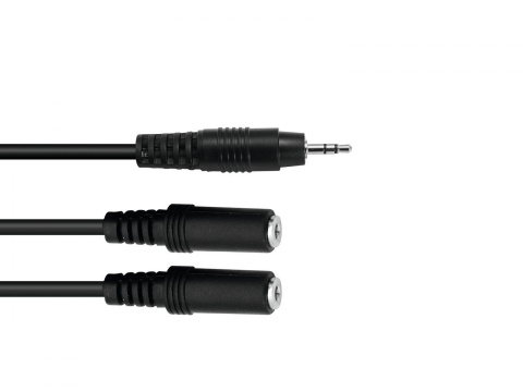 Przejściówka adapter 3.5 Jack/2xJack 0.1m OMNITRONIC