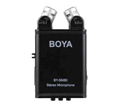 BOYA BY-SM80 Wysokiej jakości mikrofon stereo XY do kamer i lustrzanek