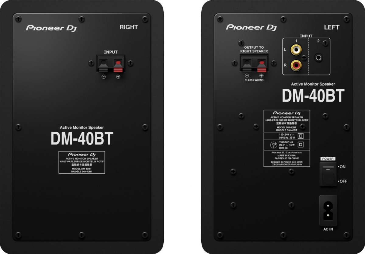 PioneerDJ DM-40BT- aktywne monitory odsłuchowe Bluetooth