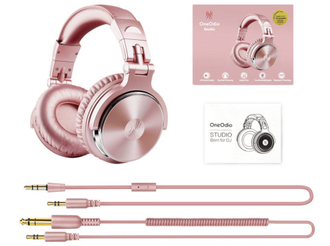 DJ SŁUCHAWKI WOKÓŁUSZNE ONEODIO PRO-10 AUDIO PINK