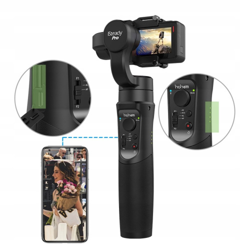 Gimbal, stabilizator HOHEM iSteadyPro do kamer GoPro HERO 7 BLACK, AEE, SONY, XIAOMI, SJCAM