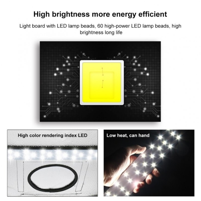 PULUZ namiot bezcieniowy 60x60 do zdjęć z LED oswietleniem PULUZ namiot bezcieniowy 60x60 do zdjęć z LED oswietleniem