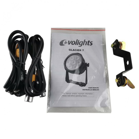 EVOLIGHTS GLACIER 7 LED PAR 7x10W RGBWA-UV IP65