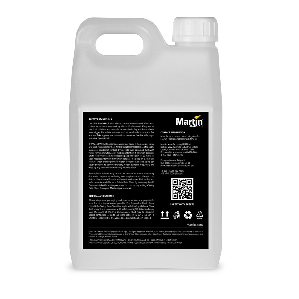 Martin Pro-Clean & Storage Fluid płyn czyszcząco-konserwujący do wytwornic dymu i mgły 2,5l Martin Pro-Clean & Storage Fluid płyn czyszcząco-konserwujący do wytwornic dymu i mgły 2,5l