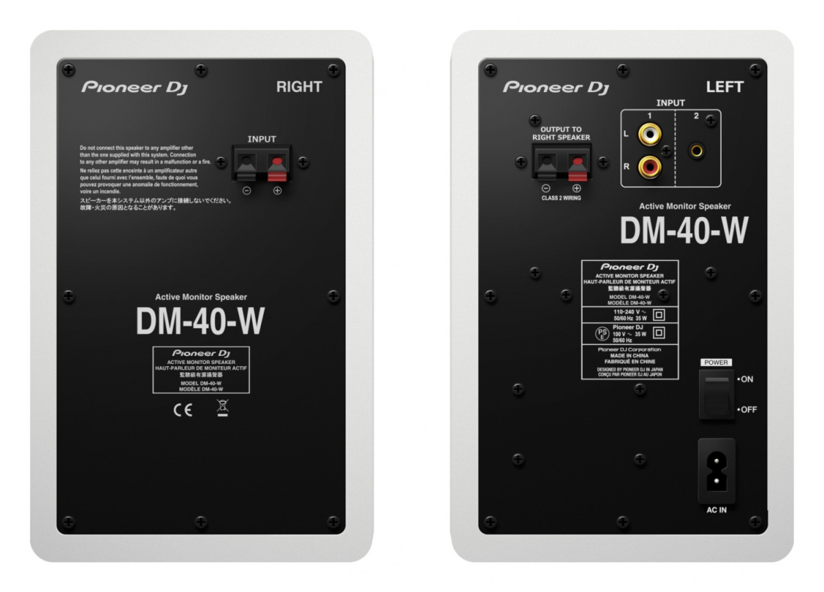 PioneerDJ DM-40 -W Monitory DJ