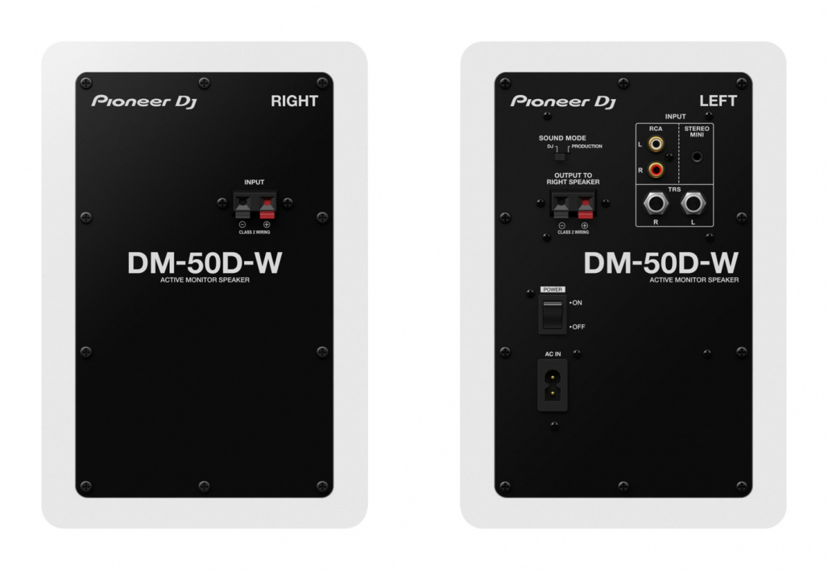 PioneerDJ DM-50D white monitory DJ