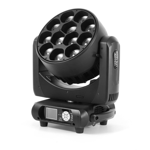 2x LED MOVING HEAD 12x40W ZOOM + CASE