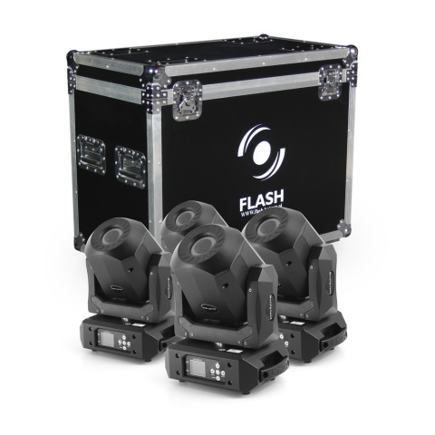 4x LED Moving Head 90W DIAMOND - ROTO PRISM 2x GOBO (ZESTAW)