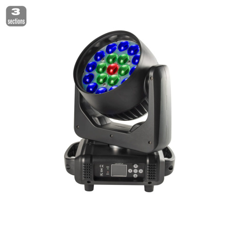 4x Moving Heads ZOOM 19x15W 3 Section (SET)