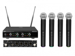 4 mikrofony bezprzewodowe OMNITRONIC UHF-E4