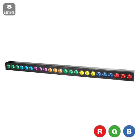 Listwa led, LED BAR 24x3W RGB 8 Section