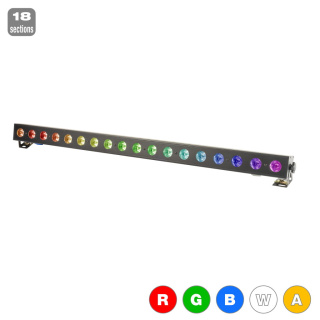 Listwa led, LED BAR 18x5W RGBWA 18 Section