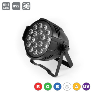 LED PAR 64 18x15W RGBWA+UV 6in1 ALU