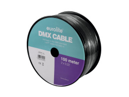 EUROLITE Kabel DMX 2x0,22 100m bk