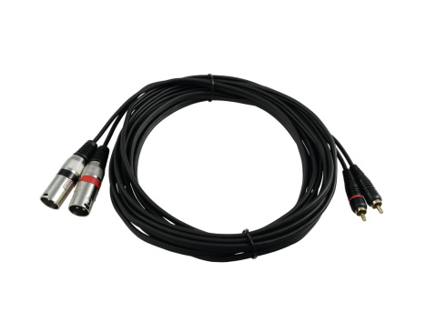 OMNITRONIC AdapterKabel 2xXLR(M)/2xRCA 6m bk