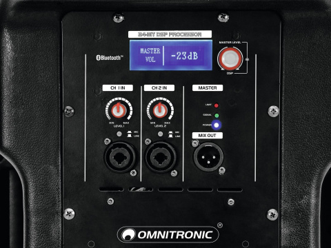 OMNITRONIC XKB-215A Głośnik 2-drożny, aktywny, DSP