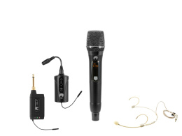 OMNITRONIC FAS TWO zestaw mikrofonów - nagłowny i do ręki