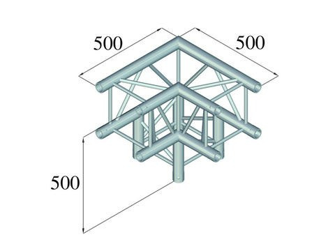 ALUTRUSS narożnik do kratownicy QUADLOCK 6082L-30 3-way corner 90°