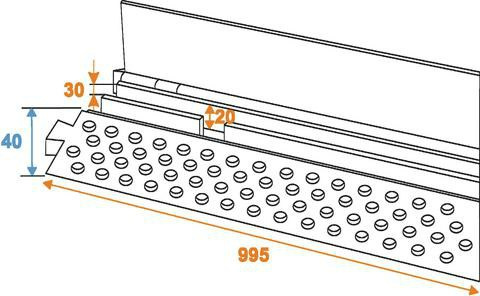 EUROLITE najazd kablowy dwu kanałowy 1010x240x45mm