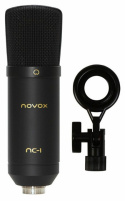 NOVOX - Mikrofon Pojemnościowy NC-1 Black USB + Statyw