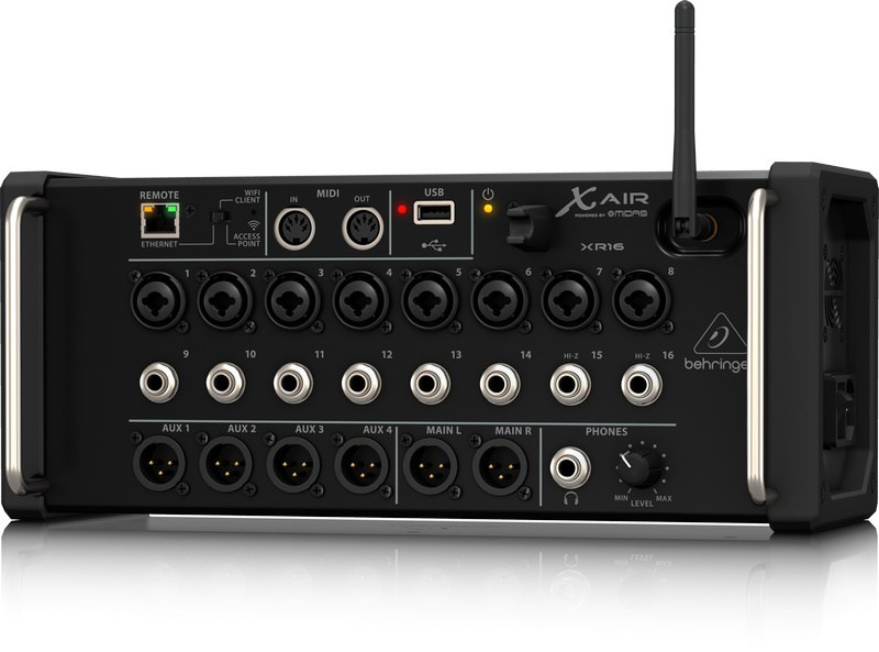 Behringer XR16 - 16-kanałowy mikser cyfrowy rack z routerem WiFi iOS/Android Behringer XR16 - 16-kanałowy mikser cyfrowy rack z routerem WiFi iOS/Android