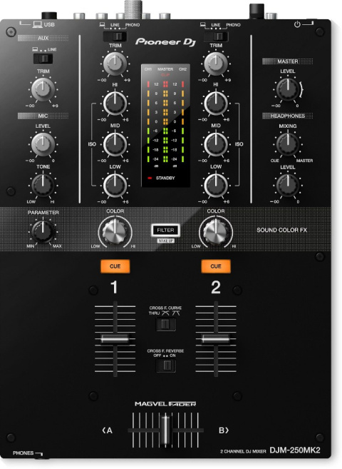 PioneerDJ DJM-250 MK2 2 kanałowy DJ mixer