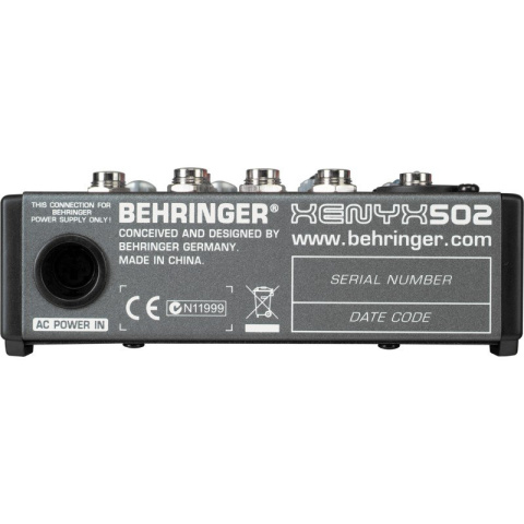 BEHRINGER XENYX 502 - 5-kanałowy mikser BEHRINGER XENYX 502 - 5-kanałowy mikser