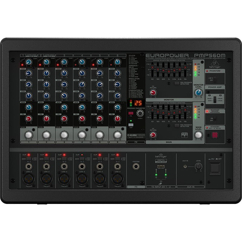 BEHRINGER EUROPOWER PMP560M - powermikser z procesorem efektów BEHRINGER EUROPOWER PMP560M - powermikser z procesorem efektów