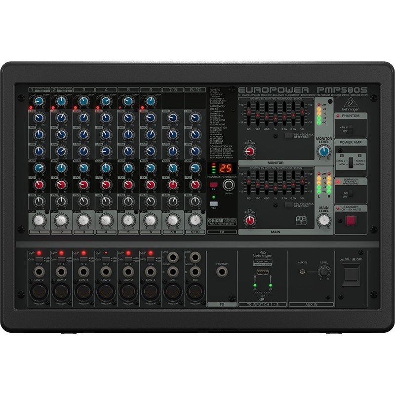 BEHRINGER EUROPOWER PMP580S - powermikser z procesorem efektów BEHRINGER EUROPOWER PMP580S - powermikser z procesorem efektów