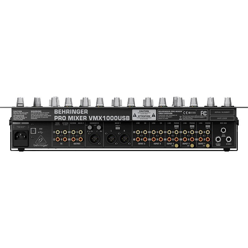 BEHRINGER PRO MIXER VMX1000USB - 7-kanałowy mikser DJ z USB BEHRINGER PRO MIXER VMX1000USB - 7-kanałowy mikser DJ z USB