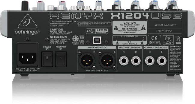Behringer XENYX X1204USB - mikser audio z procesorem efektów i USB Behringer XENYX X1204USB - mikser audio z procesorem efektów i USB