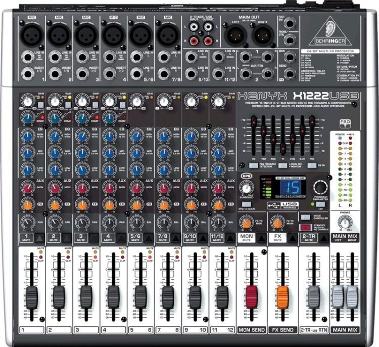 Behringer XENYX X1222USB - mikser audio z procesorem efektów i USB Behringer XENYX X1222USB - mikser audio z procesorem efektów i USB