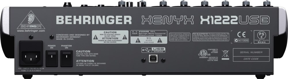 Behringer XENYX X1222USB - mikser audio z procesorem efektów i USB Behringer XENYX X1222USB - mikser audio z procesorem efektów i USB