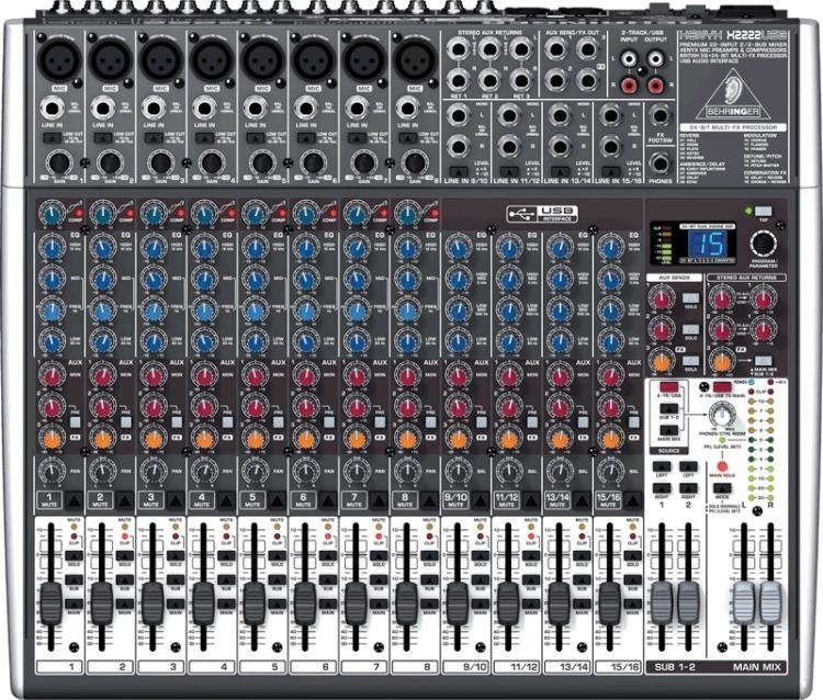 Behringer XENYX X2222USB - mikser audio z procesorem efektów i USB Behringer XENYX X2222USB - mikser audio z procesorem efektów i USB