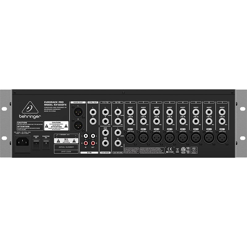 Behringer XENYX RX1202FX - 12-kanałowy mikser z preampami Behringer XENYX RX1202FX - 12-kanałowy mikser z preampami