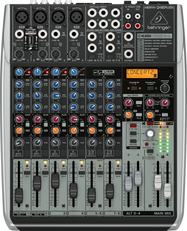 Behringer XENYX QX1204USB - mikser audio z procesorem efektów KLARK TEKNIK i USB Behringer XENYX QX1204USB - mikser audio z procesorem efektów KLARK TEKNIK i USB