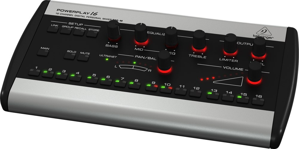 Behringer POWERPLAY P16-M - 16-kanał. cyfrowy mikser osobistego systemu odsłuchowego Behringer POWERPLAY P16-M - 16-kanał. cyfrowy mikser osobistego systemu odsłuchowego