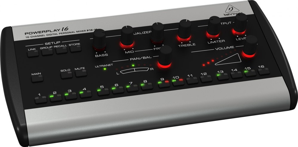 Behringer POWERPLAY P16-M - 16-kanał. cyfrowy mikser osobistego systemu odsłuchowego Behringer POWERPLAY P16-M - 16-kanał. cyfrowy mikser osobistego systemu odsłuchowego
